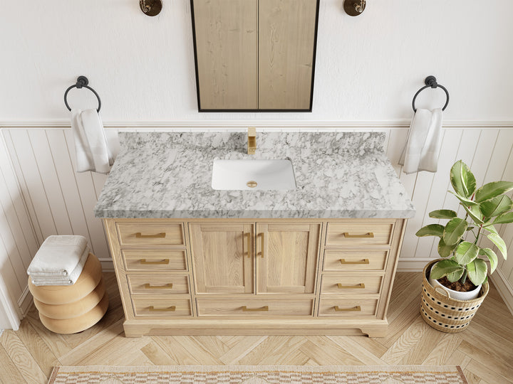 Charlotte White Oak 60 in. W x 22 in. D Single Sink Bathroom Vanity - photo 26