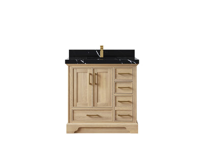 Charlotte White Oak 36 in. W x 22 in. D Center Sink Bathroom Vanity