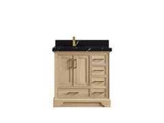 Charlotte White Oak 36 in. W x 22 in. D Left Offset Sink Bathroom Vanity - photo 6