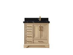 Charlotte White Oak 36 in. W x 22 in. D Right Offset Sink Bathroom Vanity - photo 8