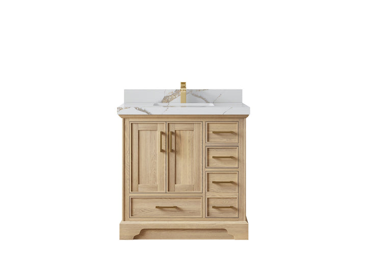 Charlotte White Oak 36 in. W x 22 in. D Center Sink Bathroom Vanity - photo 31