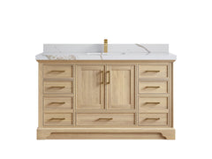 Charlotte White Oak 60 in. W x 22 in. D Single Sink Bathroom Vanity - photo 17