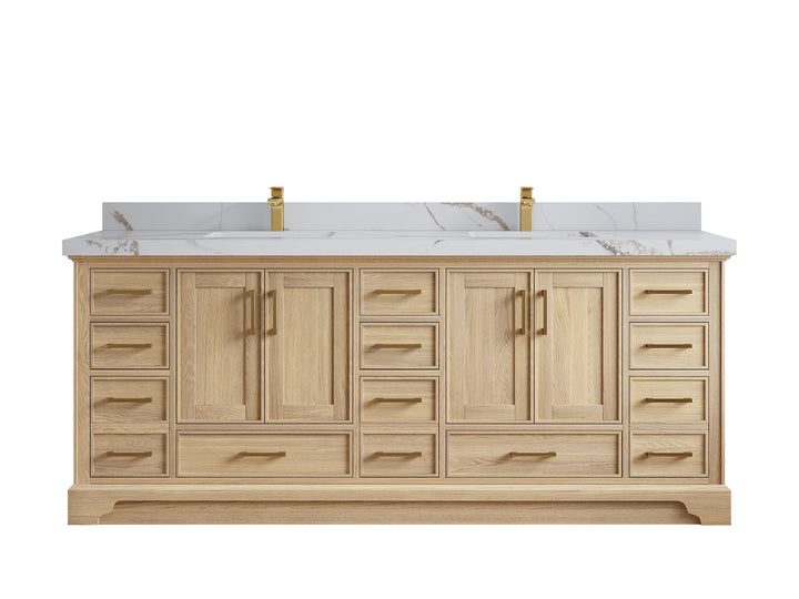 Charlotte White Oak 84 in. W x 22 in. D Double Sink Bathroom Vanity - photo 17