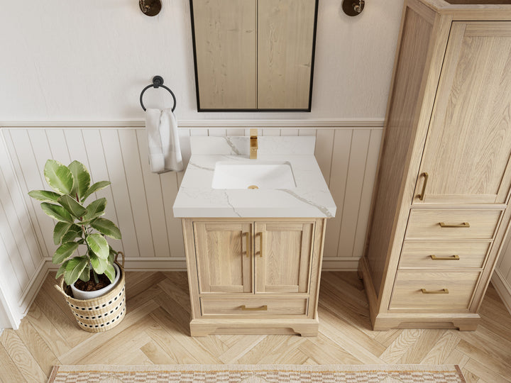Charlotte White Oak 30 in. W x 22 in. D Single Sink Bathroom Vanity - photo 15