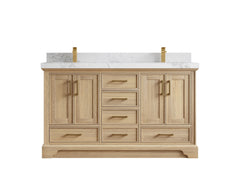 Charlotte White Oak 60 in. W x 22 in. D Double Sink Bathroom Vanity - photo 21