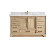 Charlotte White Oak 60 in. W x 22 in. D Single Sink Bathroom Vanity - photo 21