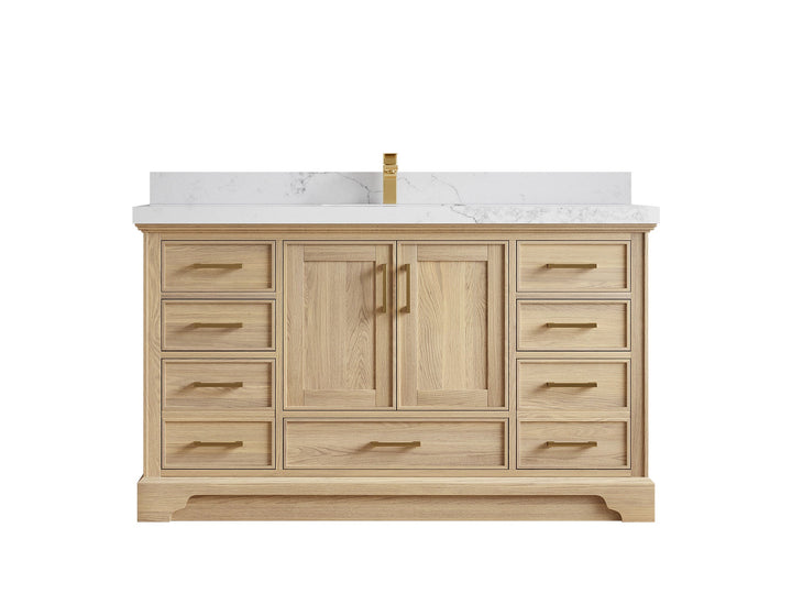 Charlotte White Oak 60 in. W x 22 in. D Single Sink Bathroom Vanity - photo 21