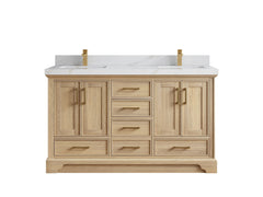 Charlotte White Oak 60 in. W x 22 in. D Double Sink Bathroom Vanity - photo 23