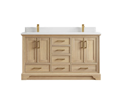 Charlotte White Oak 60 in. W x 22 in. D Double Sink Bathroom Vanity - photo 32