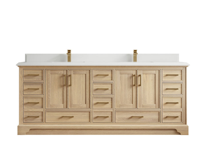 Charlotte White Oak 84 in. W x 22 in. D Double Sink Bathroom Vanity - photo 35