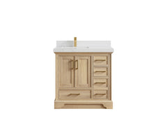 Charlotte White Oak 36 in. W x 22 in. D Left Offset Sink Bathroom Vanity - photo 17
