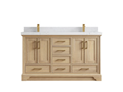 Charlotte White Oak 60 in. W x 22 in. D Double Sink Bathroom Vanity - photo 34