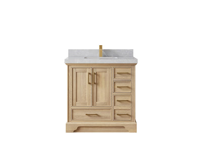 Charlotte White Oak 36 in. W x 22 in. D Center Sink Bathroom Vanity
