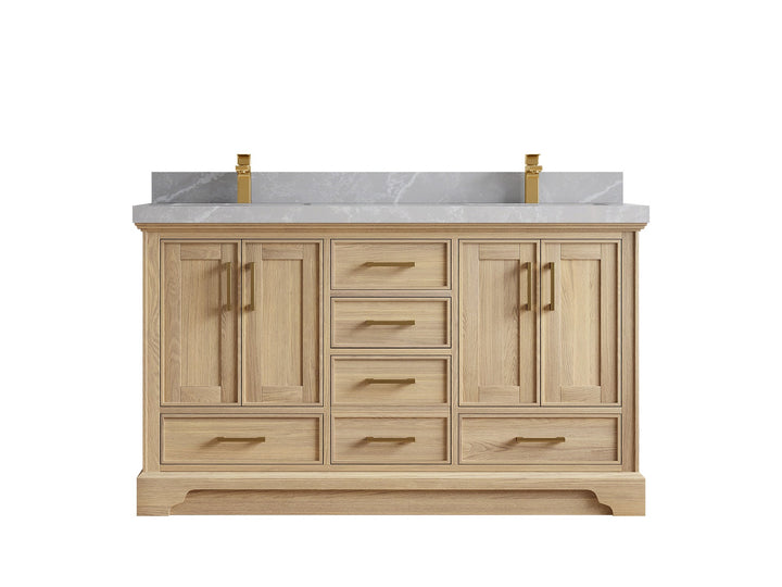Charlotte White Oak 60 in. W x 22 in. D Double Sink Bathroom Vanity - photo 36