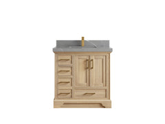 Charlotte White Oak 36 in. W x 22 in. D Center Sink Bathroom Vanity - photo 20