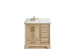 Charlotte White Oak 36 in. W x 22 in. D Left Offset Sink Bathroom Vanity - photo 20