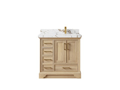 Charlotte White Oak 36 in. W x 22 in. D Right Offset Sink Bathroom Vanity - photo 20