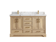 Charlotte White Oak 60 in. W x 22 in. D Double Sink Bathroom Vanity - photo 40