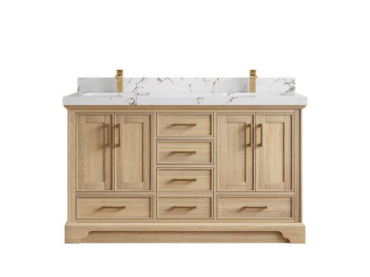 Charlotte White Oak 60 in. W x 22 in. D Double Sink Bathroom Vanity - photo 40