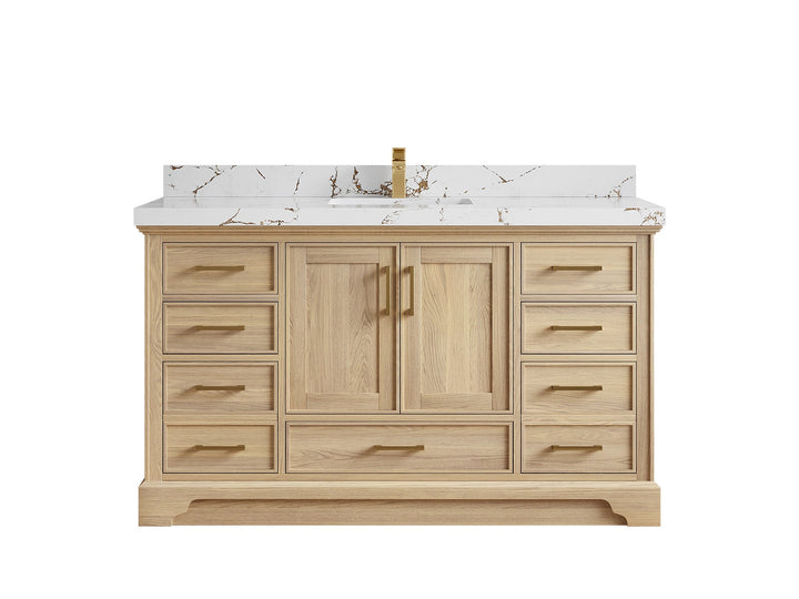 Charlotte White Oak 60 in. W x 22 in. D Single Sink Bathroom Vanity - photo 43