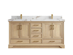 Charlotte White Oak 72 in. W x 22 in. D Double Sink Bathroom Vanity - photo 43