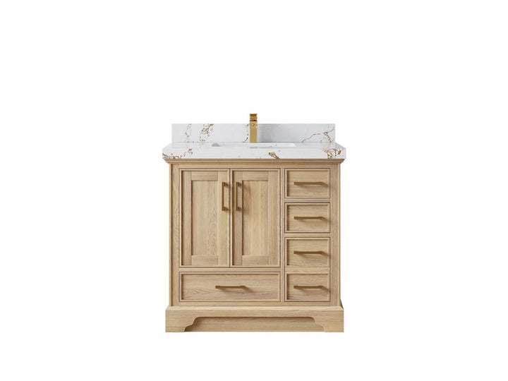 Charlotte White Oak 36 in. W x 22 in. D Center Sink Bathroom Vanity - photo 39