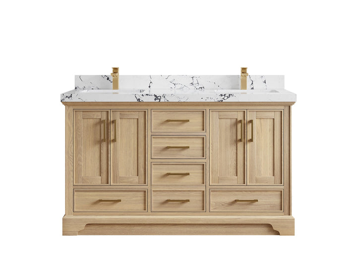 Charlotte White Oak 60 in. W x 22 in. D Double Sink Bathroom Vanity - photo 44
