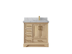 Charlotte White Oak 36 in. W x 22 in. D Right Offset Sink Bathroom Vanity - photo 23