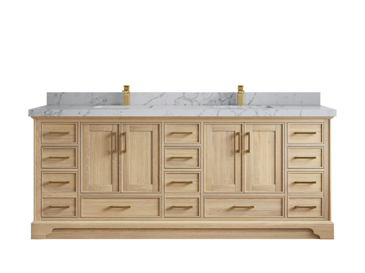 Charlotte White Oak 84 in. W x 22 in. D Double Sink Bathroom Vanity - photo 49