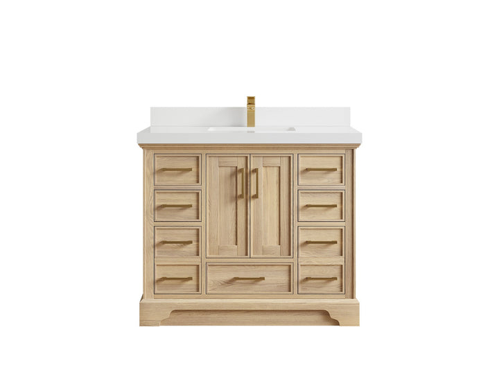 Charlotte White Oak 42 in. W x 22 in. D Single Sink Bathroom Vanity - photo 49