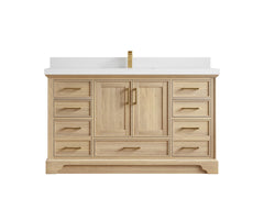 Charlotte White Oak 60 in. W x 22 in. D Single Sink Bathroom Vanity - photo 51