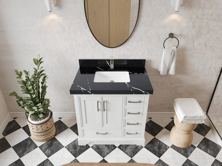 Charlotte 36 in. W x 22 in. D Center Sink Bathroom Vanity - photo 29