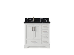 Charlotte 36 in. W x 22 in. D Left Offset Sink Bathroom Vanity - photo 31