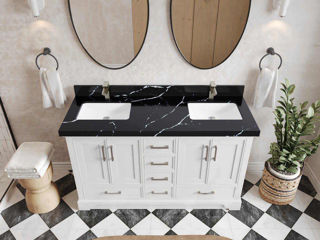 Charlotte 60 in. W x 22 in. D Double Sink Bathroom Vanity
