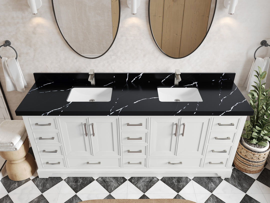 Charlotte 84 in. W x 22 in. D Double Sink Bathroom Vanity