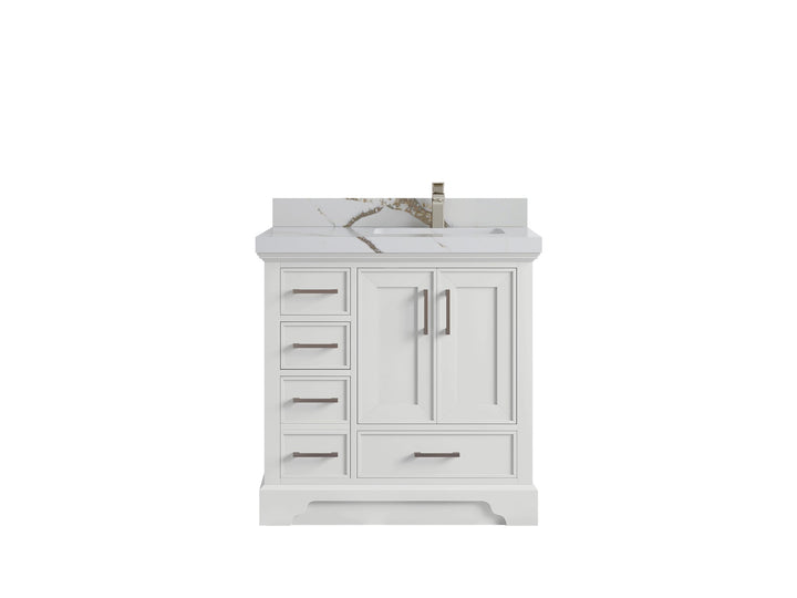 Charlotte 36 in. W x 22 in. D Right Offset Sink Bathroom Vanity - photo 33