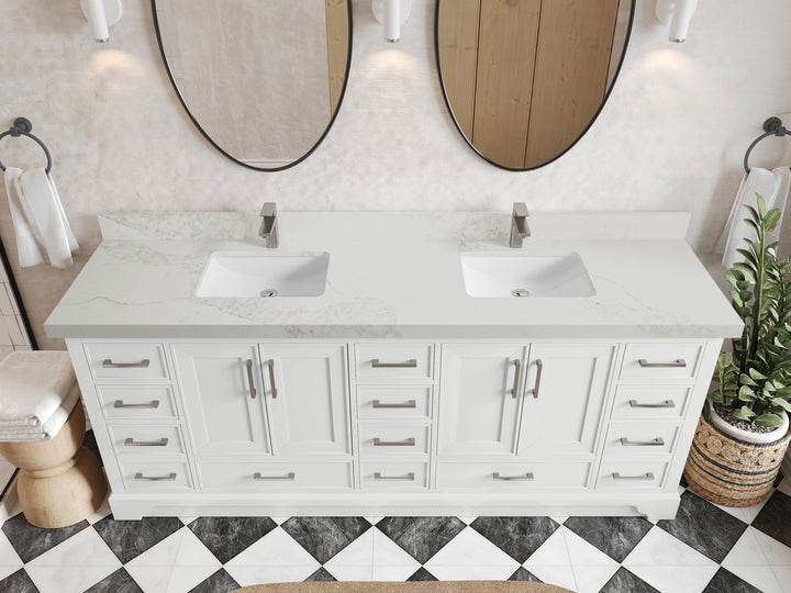 Charlotte 84 in. W x 22 in. D Double Sink Bathroom Vanity - photo 14