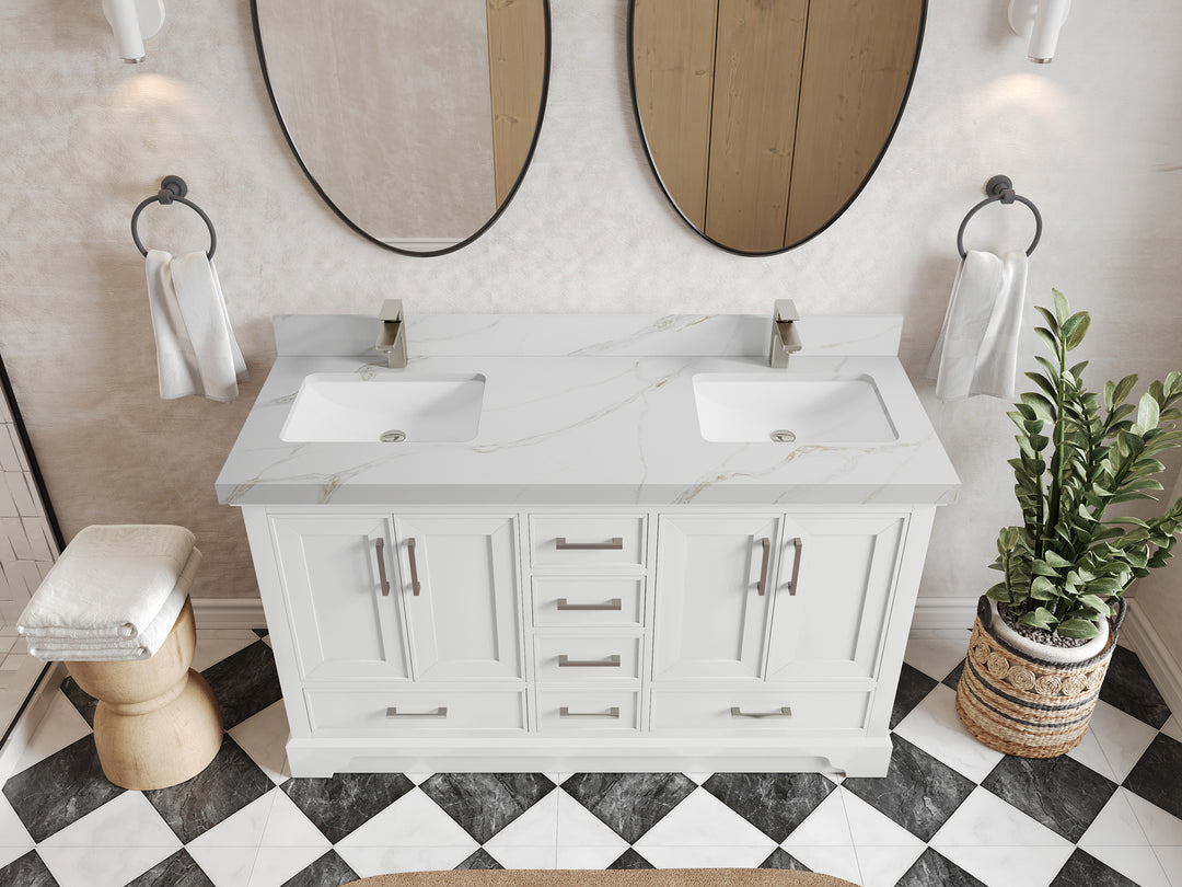 Charlotte 60 in. W x 22 in. D Double Sink Bathroom Vanity