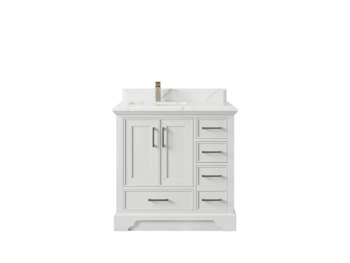 Charlotte 36 in. W x 22 in. D Left Offset Sink Bathroom Vanity - photo 9