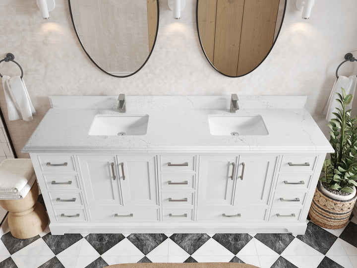 Charlotte 84 in. W x 22 in. D Double Sink Bathroom Vanity - photo 8