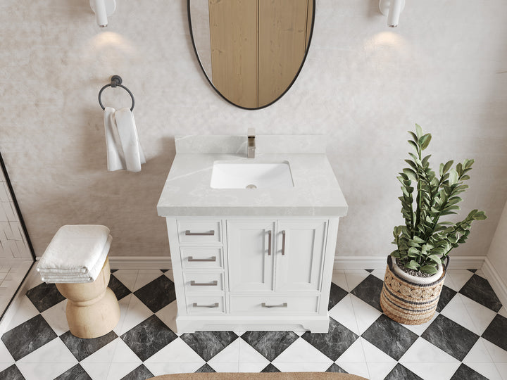 Charlotte 36" W x 22" D Center Sink Vanity for Elegant Bathroom Spaces - photo 23