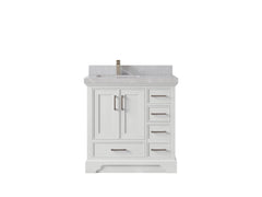 Charlotte 36 in. W x 22 in. D Left Offset Sink Bathroom Vanity - photo 25