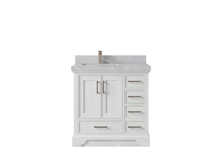 Charlotte 36 in. W x 22 in. D Left Offset Sink Bathroom Vanity - photo 25