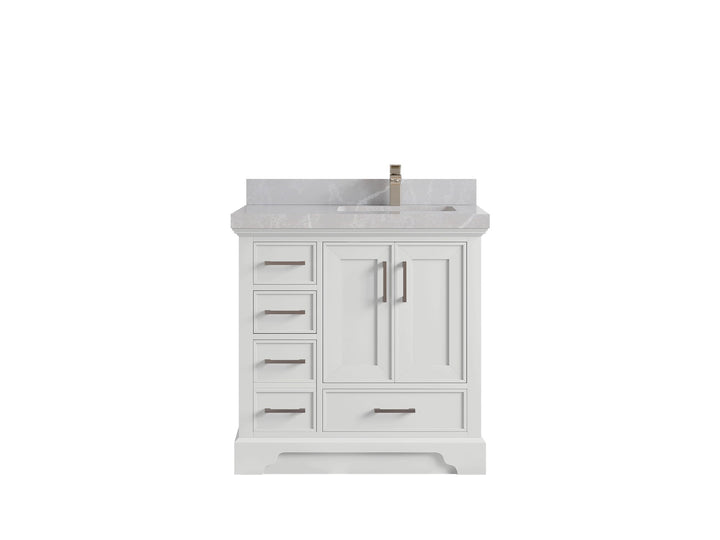 Charlotte 36 in. W x 22 in. D Right Offset Sink Bathroom Vanity - photo 25