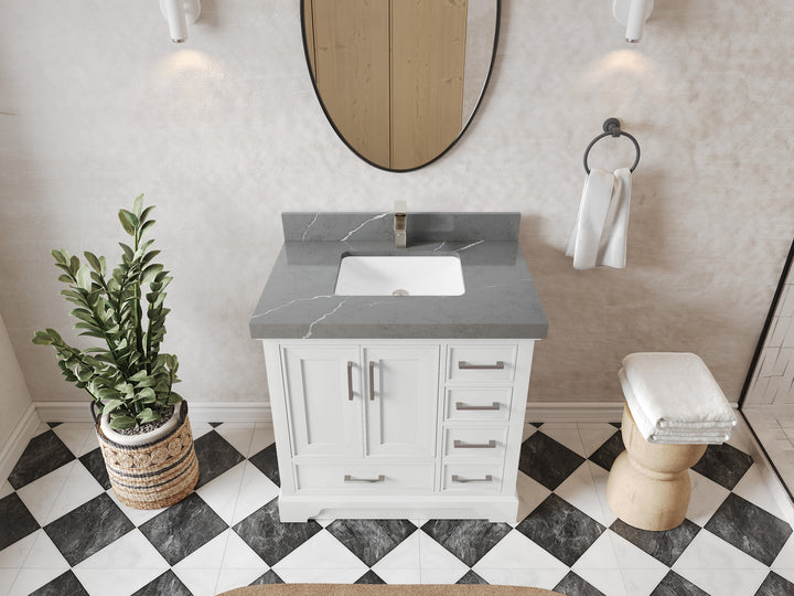Charlotte 36 in. W x 22 in. D Center Sink Bathroom Vanity - photo 25