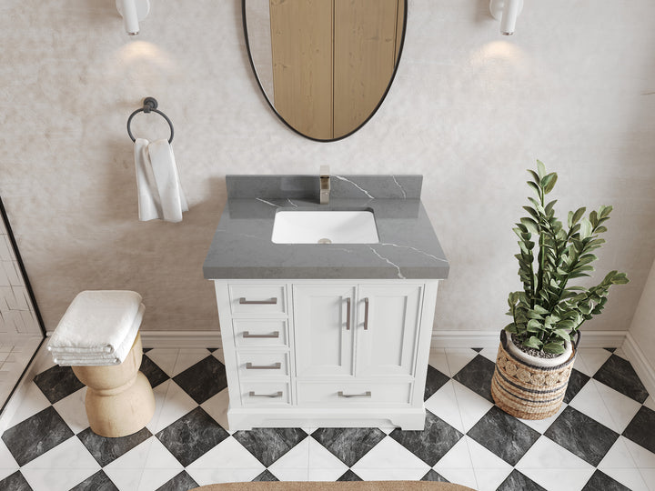 Charlotte 36" W x 22" D Center Sink Vanity for Elegant Bathroom Spaces - photo 25