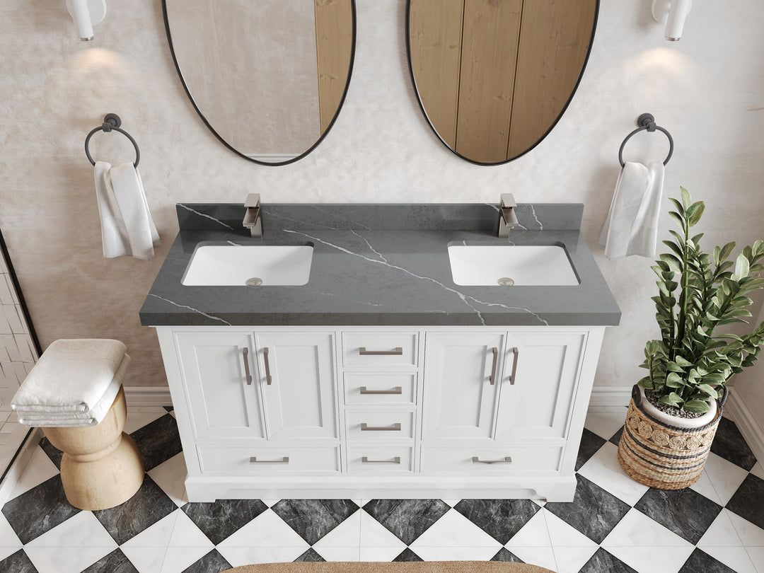 Charlotte 60 in. W x 22 in. D Double Sink Bathroom Vanity