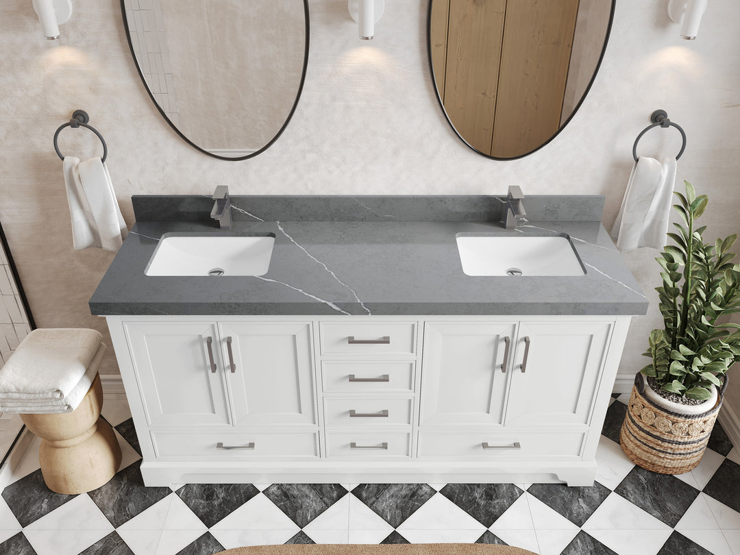 Charlotte 72 in. W x 22 in. D Double Sink Bathroom Vanity