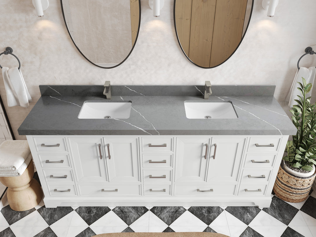 Charlotte 84 in. W x 22 in. D Double Sink Bathroom Vanity