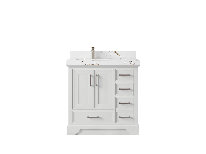 Charlotte 36 in. W x 22 in. D Left Offset Sink Bathroom Vanity - photo 39